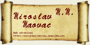 Miroslav Maovac vizit kartica